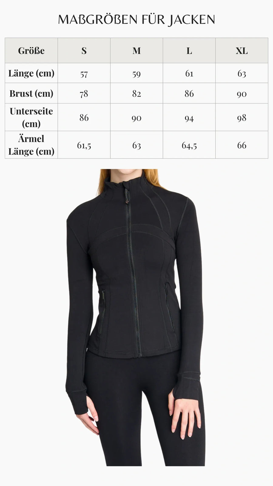 Size guide for this product