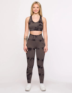Black Shadow Crop Top - Grey