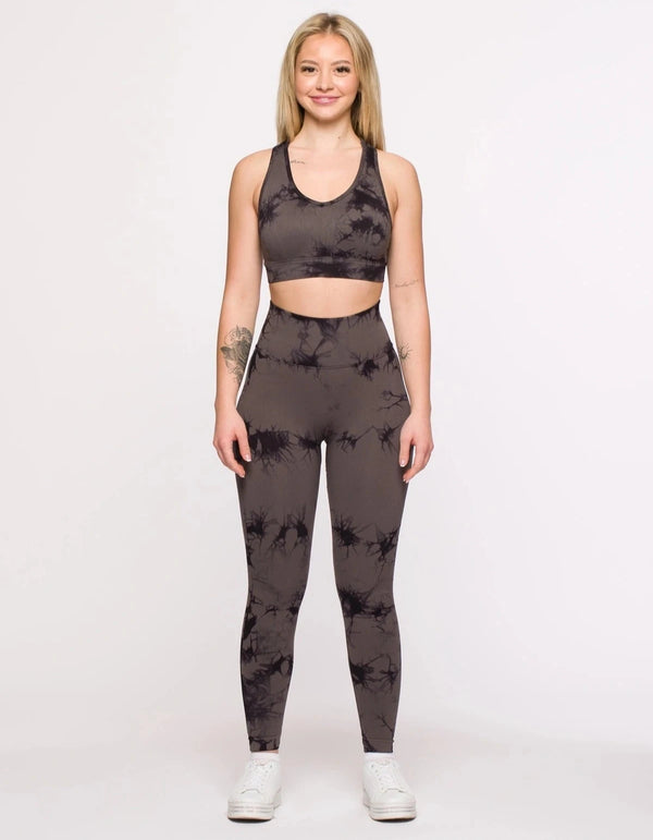 Black Shadow Crop Top - Grey